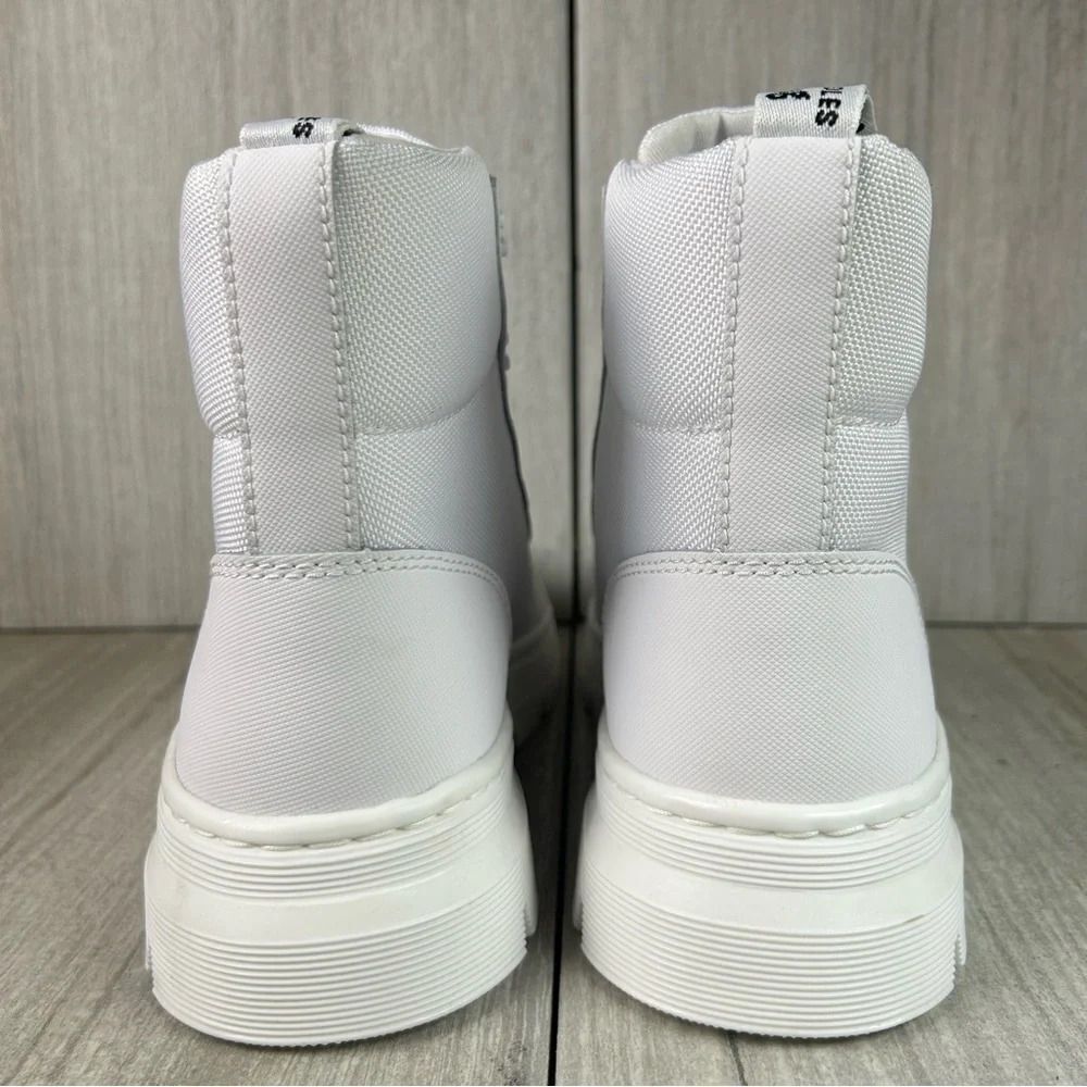 NEW Dr. Martens Docs Combs White Canvas Lace Up Combat Boot Shoes Women’s Size 9 - Picture 2 of 10
